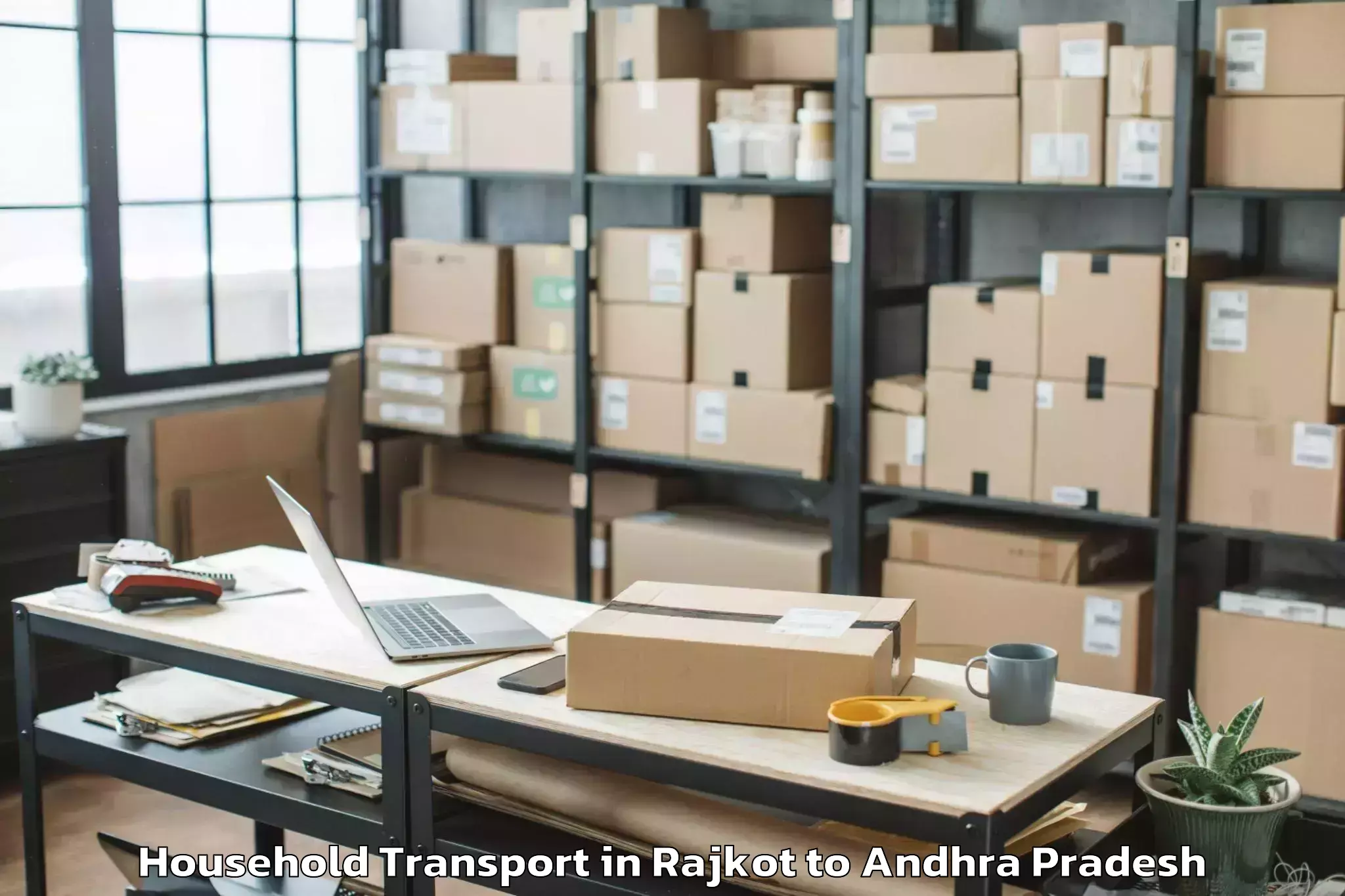 Book Rajkot to Yerravaram Household Transport Online